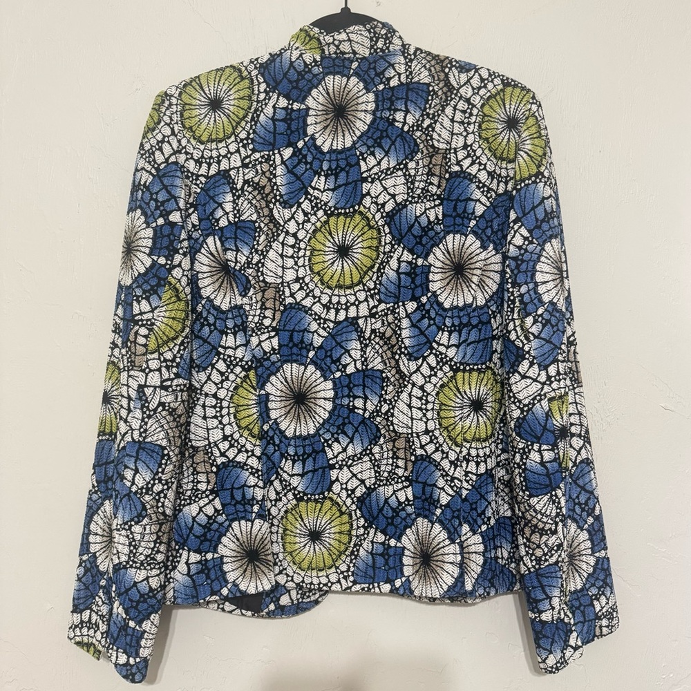 Joni B Button Down Geometric Pattern Blazer - image 3